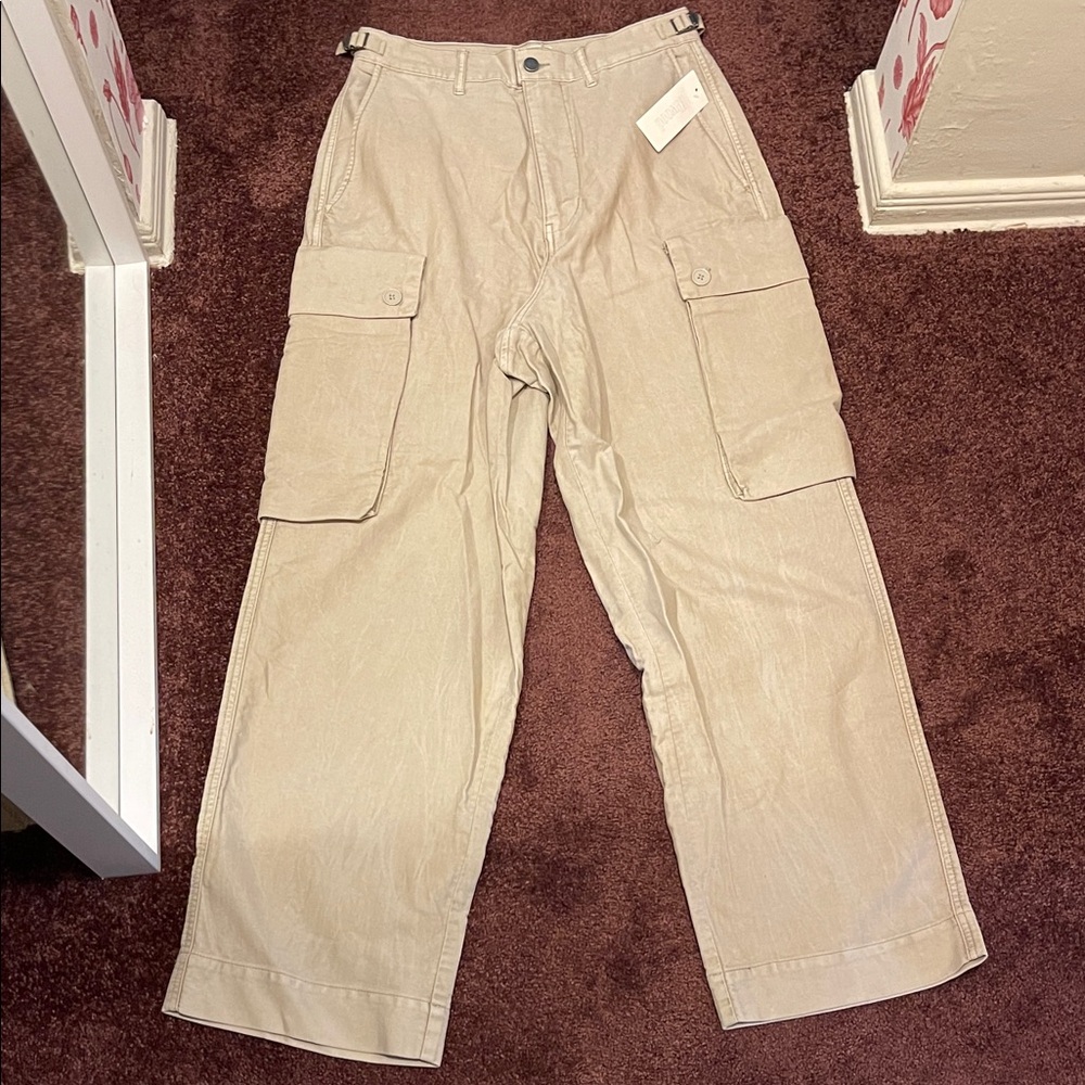 Elwood Men's Beige Cargo Pants